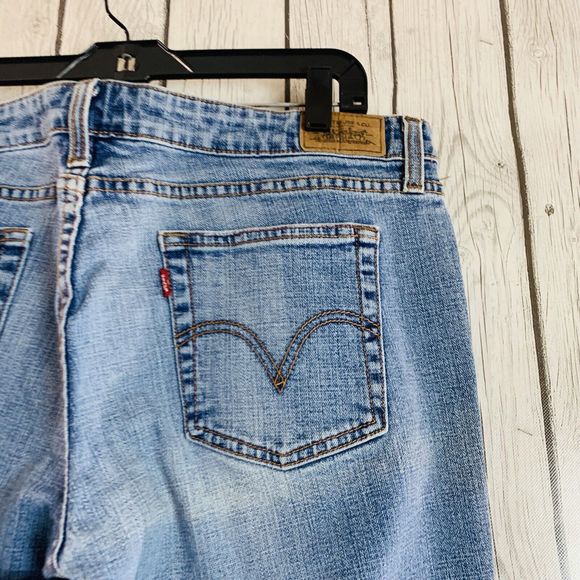 Womens Levis 545 Low Rise Bootcut Denim Blue Jeans Red Tab Size W 36 L 31 - Picture 5 of 7